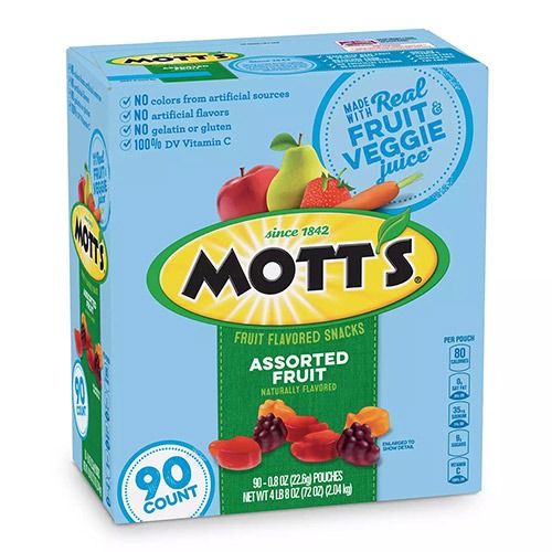 MOTTS 모츠 리얼 주스 함유 과일맛 스낵 젤리 90개
