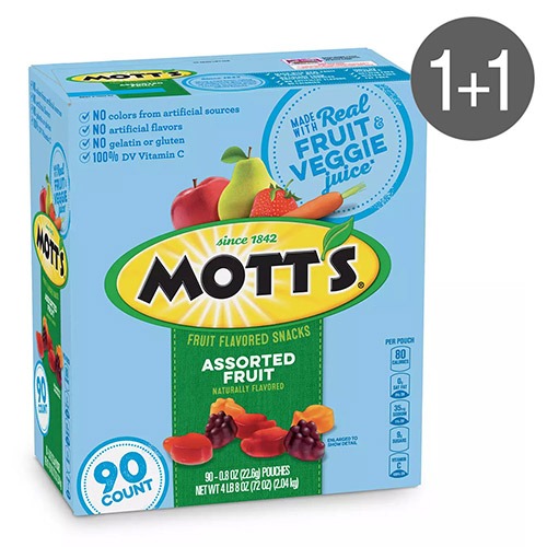 MOTT’S 모츠 리얼 주스 과일맛 스낵 젤리 90개 1+1
