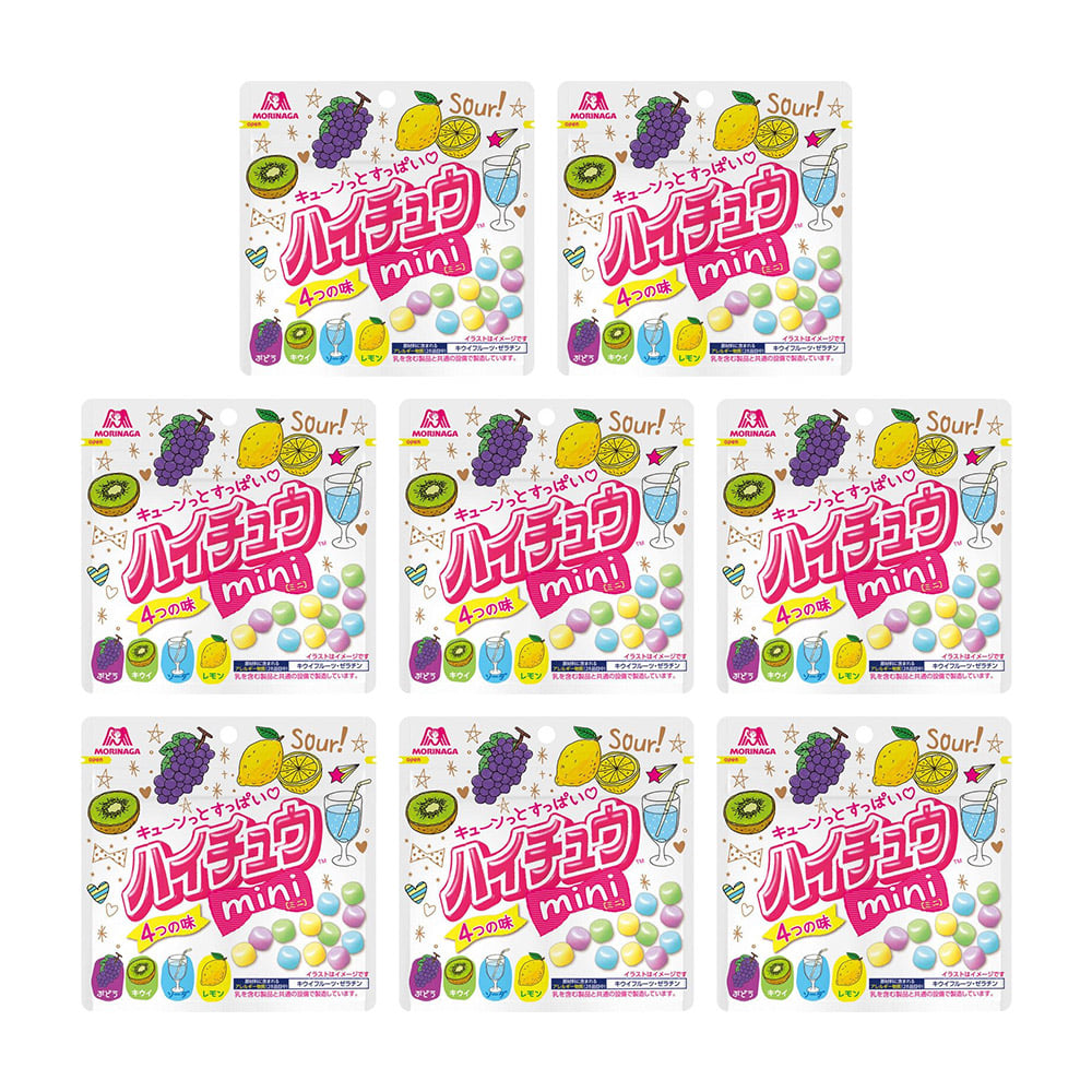 모리나가 하이츄 미니 파우치 포도 키위 레몬 60g X 8팩